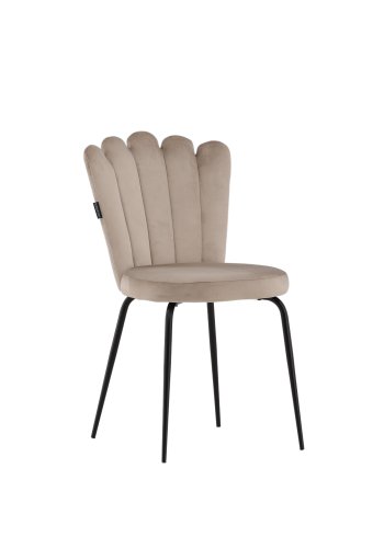 VENTURE DESIGN Limhamn spisebordsstol - beige fljl og sort stl