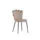 VENTURE DESIGN Limhamn spisebordsstol - beige fljl og sort stl