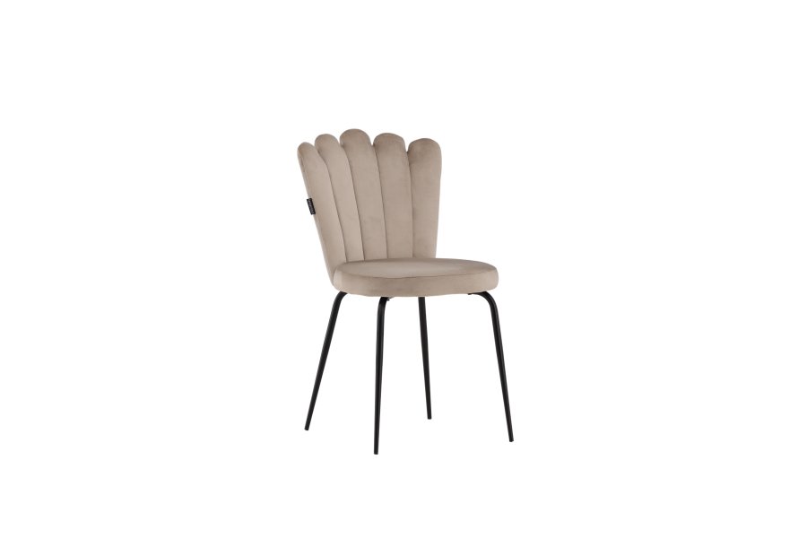 VENTURE DESIGN Limhamn spisebordsstol - beige fljl og sort stl