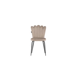 VENTURE DESIGN Limhamn spisebordsstol - beige fljl og sort stl