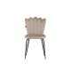 VENTURE DESIGN Limhamn spisebordsstol - beige fljl og sort stl