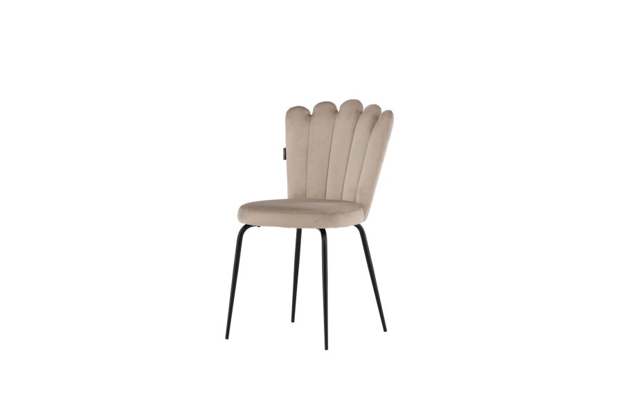 VENTURE DESIGN Limhamn spisebordsstol - beige fljl og sort stl