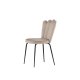 VENTURE DESIGN Limhamn spisebordsstol - beige fljl og sort stl
