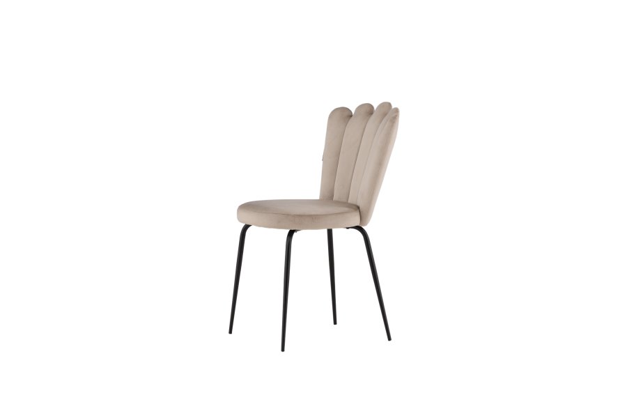 VENTURE DESIGN Limhamn spisebordsstol - beige fljl og sort stl