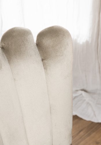 VENTURE DESIGN Limhamn spisebordsstol - beige fljl og sort stl