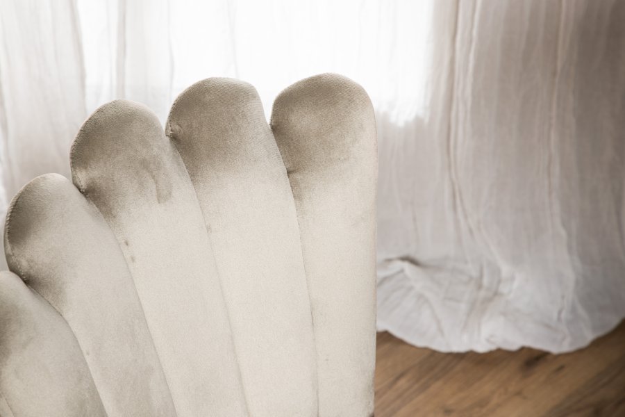 VENTURE DESIGN Limhamn spisebordsstol - beige fljl og sort stl