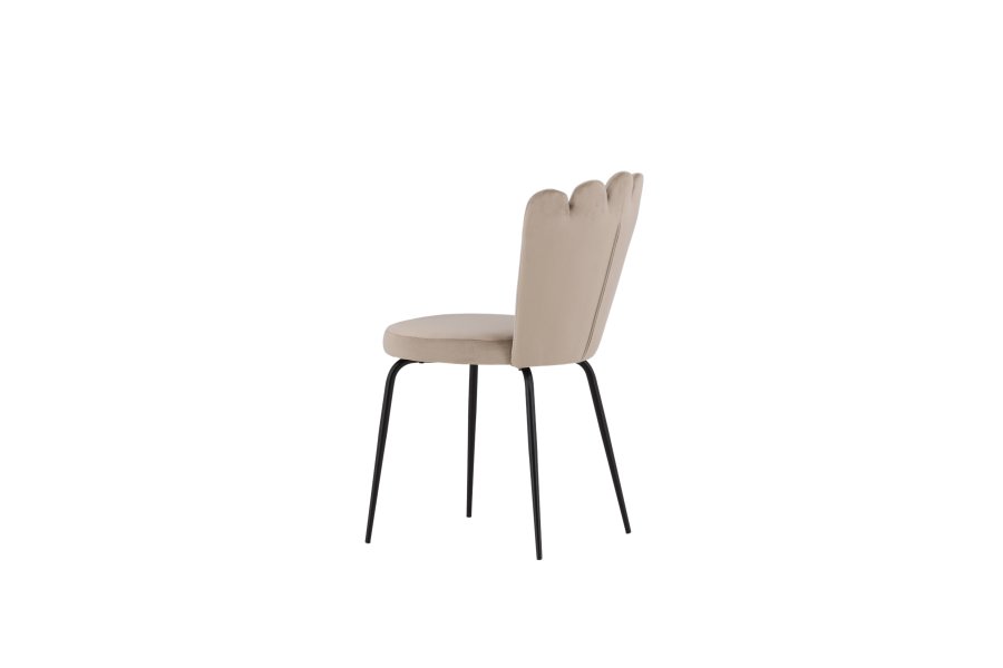 VENTURE DESIGN Limhamn spisebordsstol - beige fljl og sort stl