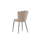 VENTURE DESIGN Limhamn spisebordsstol - beige fljl og sort stl