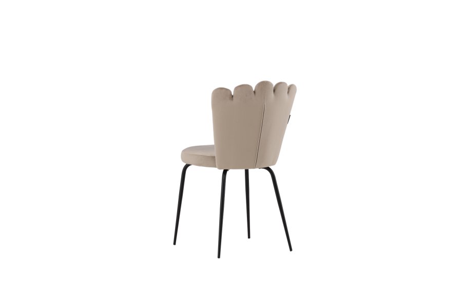 VENTURE DESIGN Limhamn spisebordsstol - beige fljl og sort stl