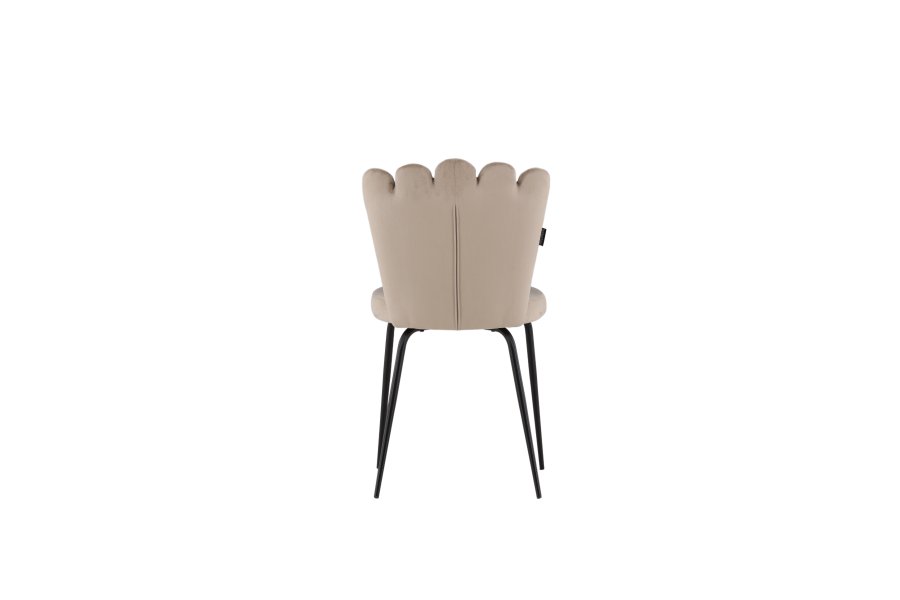 VENTURE DESIGN Limhamn spisebordsstol - beige fljl og sort stl