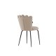 VENTURE DESIGN Limhamn spisebordsstol - beige fljl og sort stl