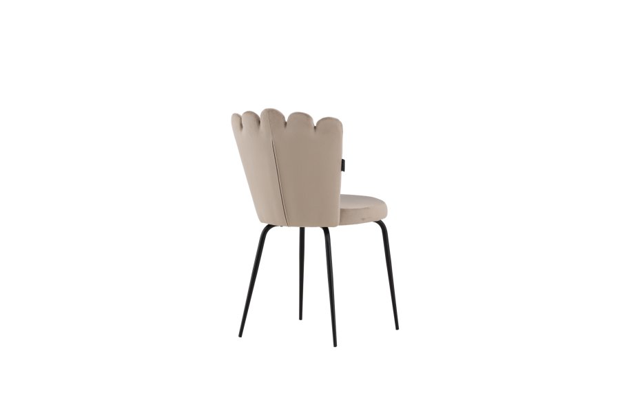 VENTURE DESIGN Limhamn spisebordsstol - beige fljl og sort stl