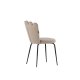 VENTURE DESIGN Limhamn spisebordsstol - beige fljl og sort stl