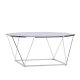 VENTURE DESIGN Österlen sofabord, ottekantet - klar glas og slv krom stl (100)