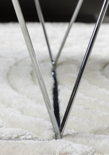 VENTURE DESIGN Österlen sofabord, ottekantet - klar glas og slv krom stl (100)