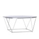 VENTURE DESIGN Österlen sofabord, ottekantet - klar glas og slv krom stl (100)