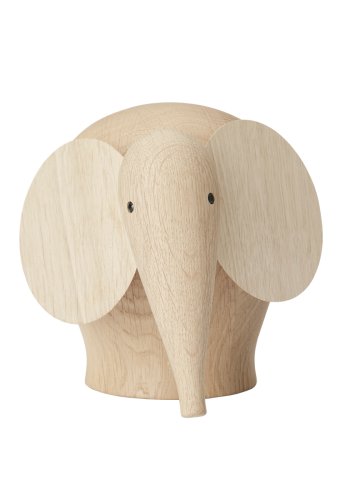 WOUD Nunu elefant medium - natur egetr 