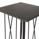VENTURE DESIGN Stone sidebord, kvadratisk - sort kunstig sten og sort metal (40x40)