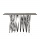 VENTURE DESIGN Stone high sidebord, rektangulr - sort kunstig sten og sort metal (130x37)