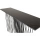 VENTURE DESIGN Stone high sidebord, rektangulr - sort kunstig sten og sort metal (130x37)