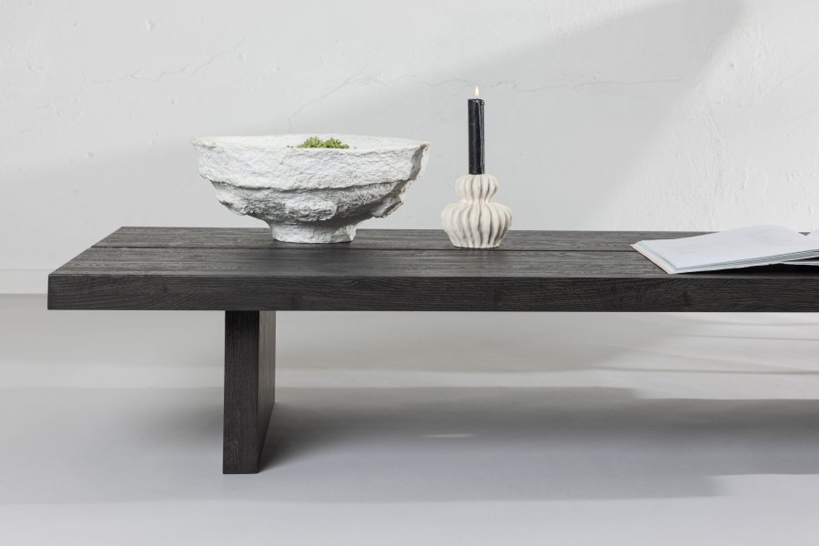 VENTURE DESIGN Lancaster sofabord, rektangulr - mokka 3D-papir MDF (140x60)