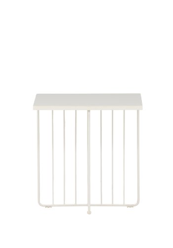 VENTURE DESIGN Dayton sofabord, kvadratisk - hvid MDF og hvid stl (40x40)