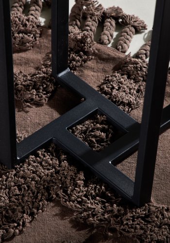 VENTURE DESIGN Lawton sofabord, rund - sort MDF og sort stl (40)