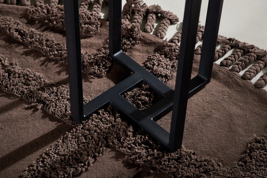 VENTURE DESIGN Lawton sofabord, rund - sort MDF og sort stl (40)