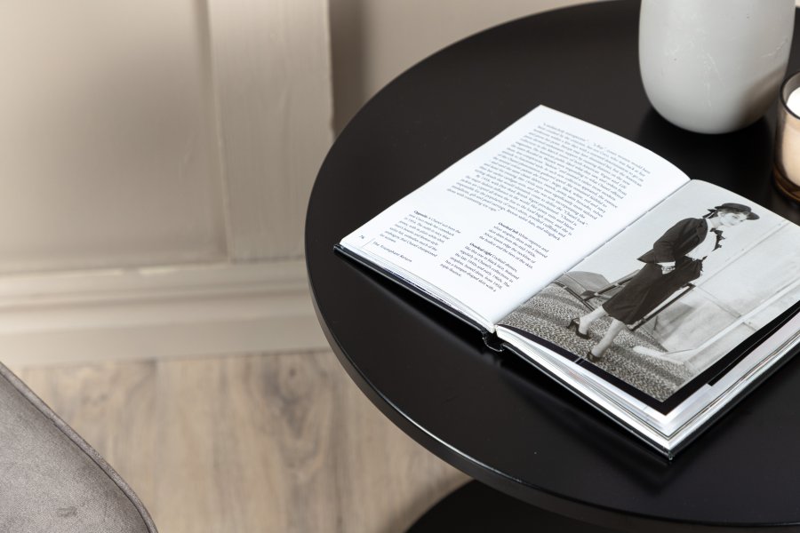 VENTURE DESIGN Hobart sofabord, rund - sort MDF og sort stl (50)