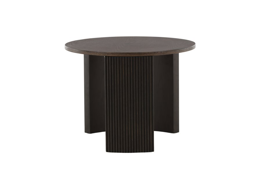 VENTURE DESIGN Bristol sofabord, rund - mokka MDF/askefinér (60)