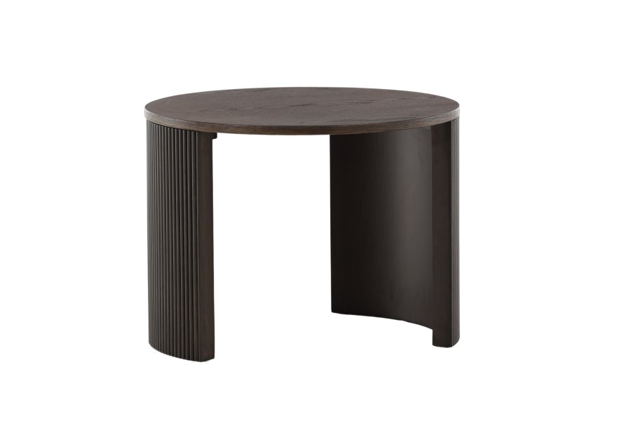 VENTURE DESIGN Bristol sofabord, rund - mokka MDF/askefinér (60)
