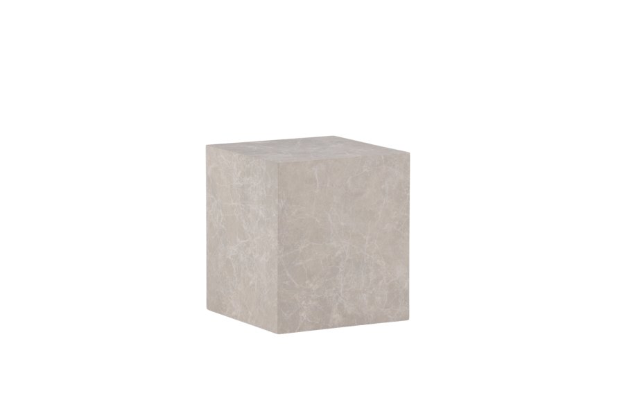 VENTURE DESIGN York High sofabord, kvadratisk - beige marmormnstret MDF (40x40)