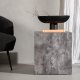 VENTURE DESIGN York High sofabord, kvadratisk - mrkegr marmormnstret MDF (40x40)