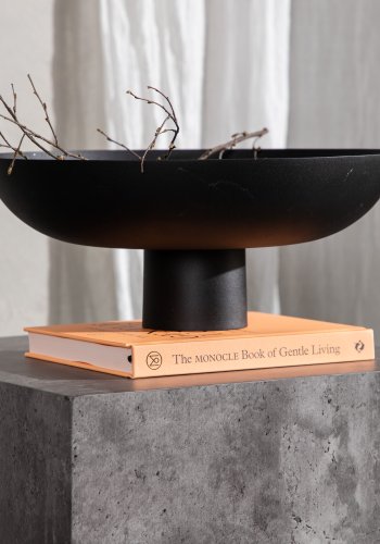 VENTURE DESIGN York High sofabord, kvadratisk - mrkegr marmormnstret MDF (40x40)