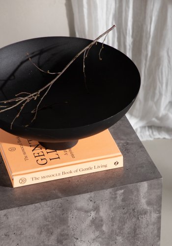 VENTURE DESIGN York High sofabord, kvadratisk - mrkegr marmormnstret MDF (40x40)