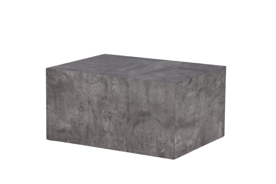 VENTURE DESIGN York Low sofabord, rektangulr - mrkegr marmormnstret MDF (80x60)