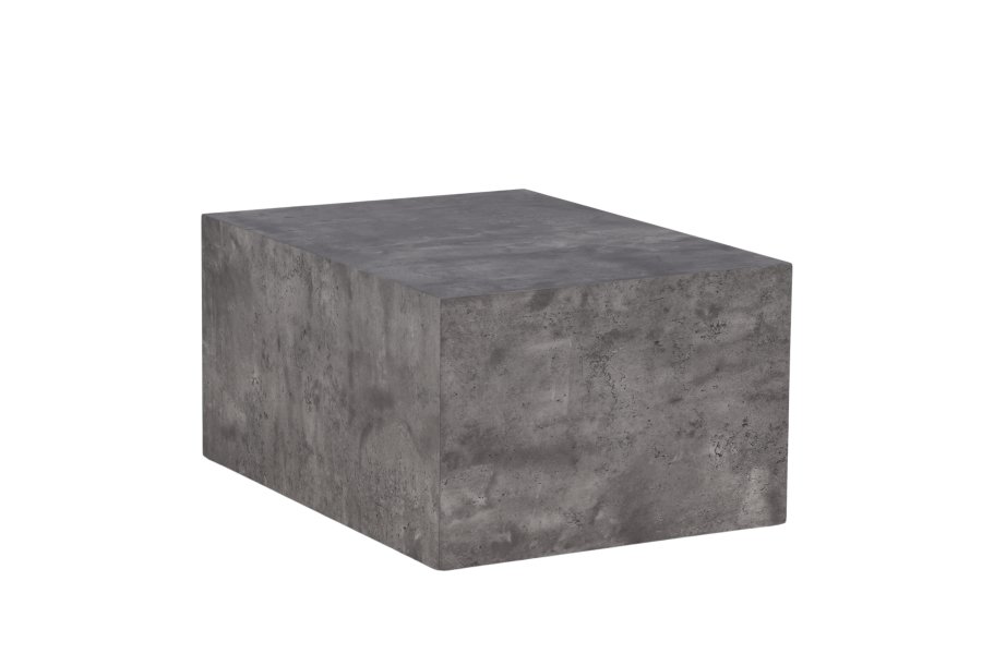 VENTURE DESIGN York Low sofabord, rektangulr - mrkegr marmormnstret MDF (80x60)