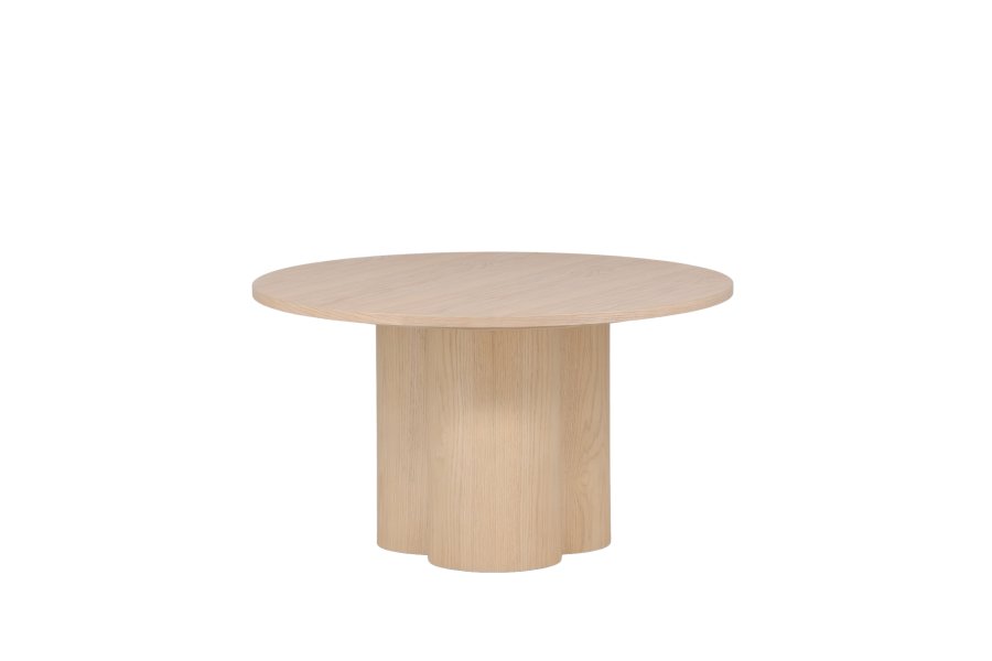 VENTURE DESIGN Olivia sofabord, rund - hvidkalket finér (80)