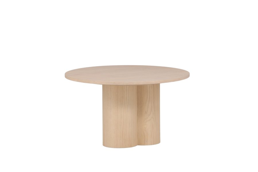 VENTURE DESIGN Olivia sofabord, rund - hvidkalket finér (80)