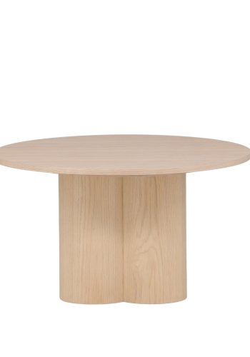 VENTURE DESIGN Olivia sofabord, rund - hvidkalket finér (80)