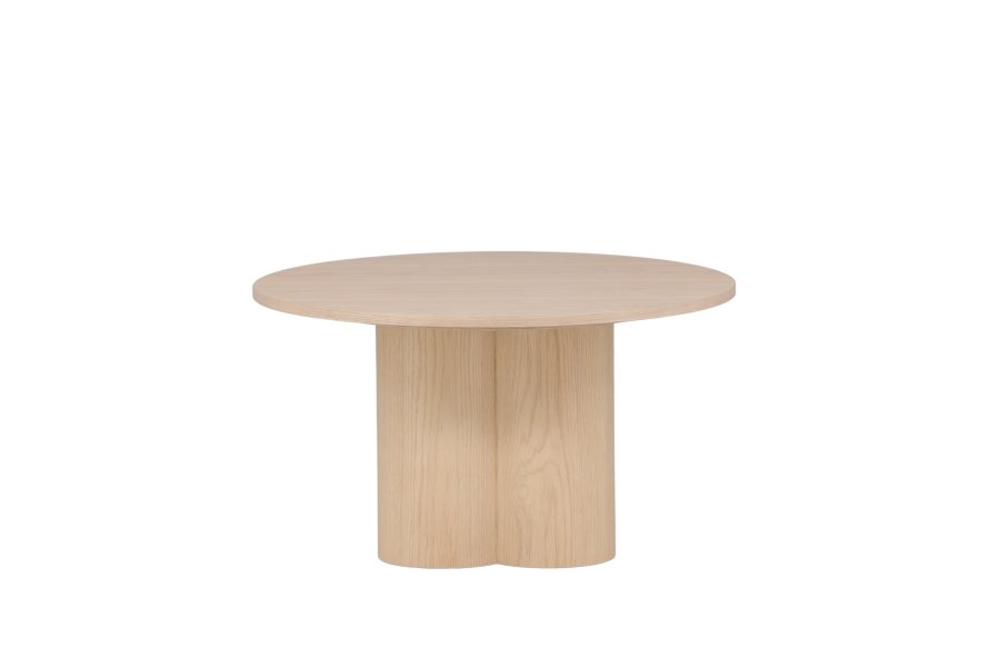 VENTURE DESIGN Olivia sofabord, rund - hvidkalket finér (80)