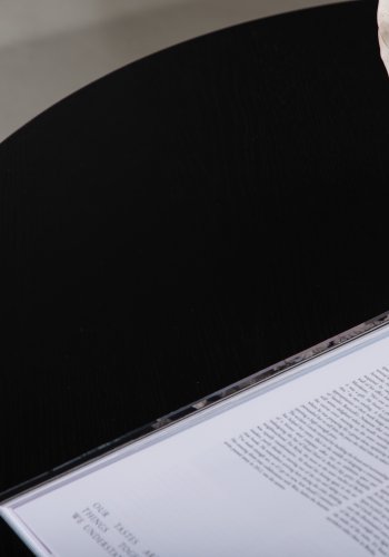 VENTURE DESIGN Olivia sofabord, rund - sort finér (80)