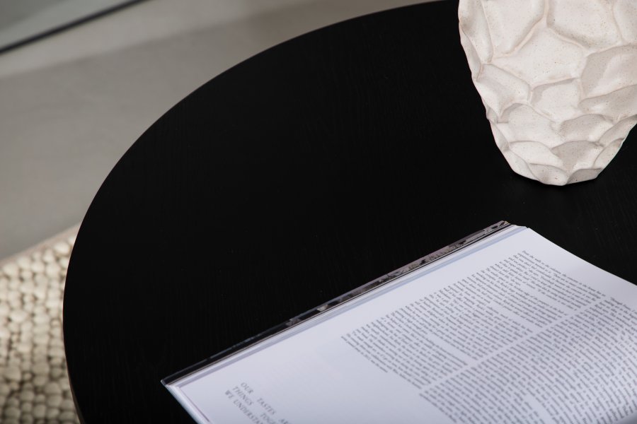 VENTURE DESIGN Olivia sofabord, rund - sort finér (80)