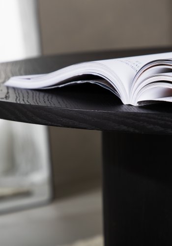 VENTURE DESIGN Olivia sofabord, rund - sort finér (80)