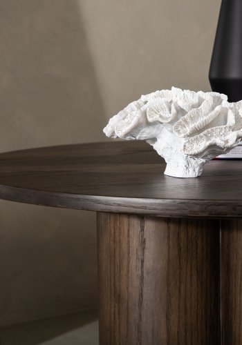 VENTURE DESIGN Olivia sofabord, rund - mokka finér (80)