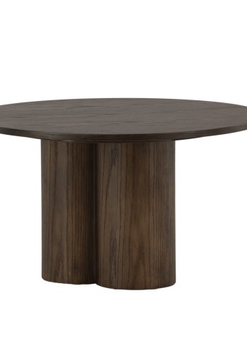 VENTURE DESIGN Olivia sofabord, rund - mokka finér (80)