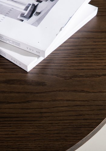 VENTURE DESIGN Olivia sofabord, rund - mokka finér (80)