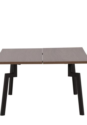 VENTURE DESIGN Bethan sofabord, rektangulr - valnddefarvet MDF og sort stl (120x70)