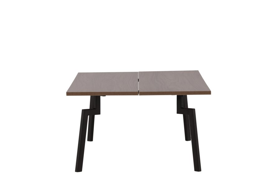 VENTURE DESIGN Bethan sofabord, rektangulr - valnddefarvet MDF og sort stl (120x70)