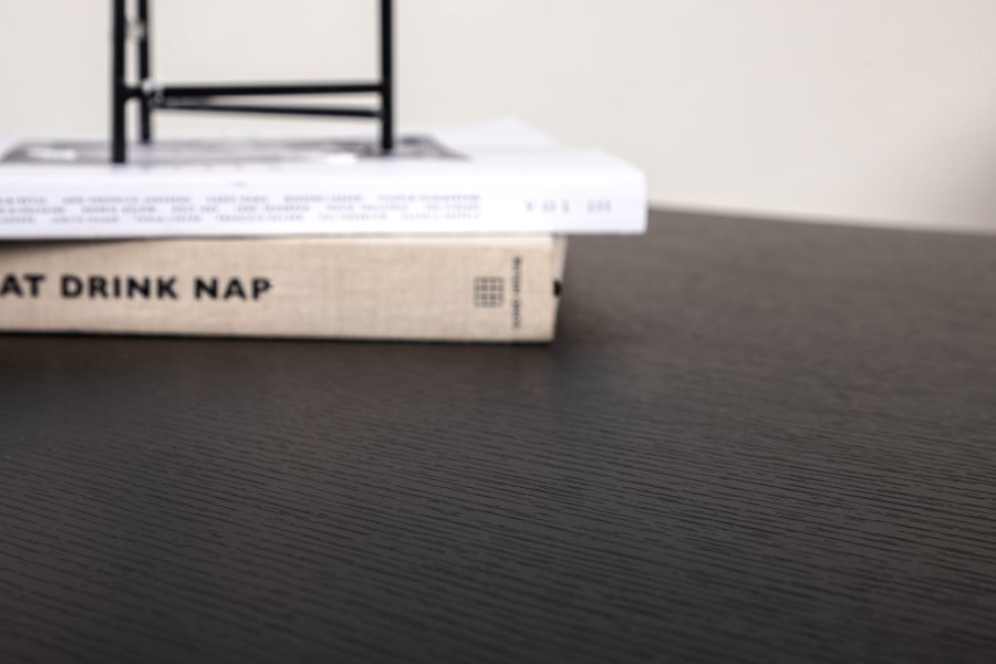 VENTURE DESIGN Pryor sofabord, rektangulr - sort MDF og sort stl (110x70)